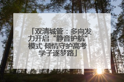 双清城管：多向发力开启“静音护航”模式 倾情守护高考学子逐梦路