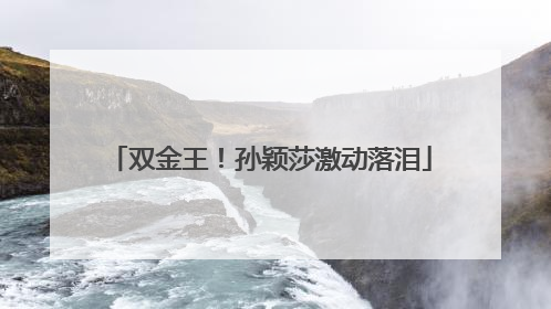 双金王！孙颖莎激动落泪