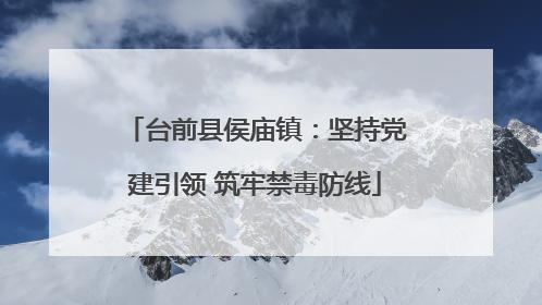 台前县侯庙镇：坚持党建引领 筑牢禁毒防线
