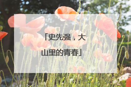 史先强，大山里的青春