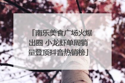 南乐美食广场火爆出圈 小龙虾单周销量登顶抖音热销榜