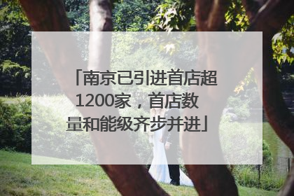 南京已引进首店超1200家，首店数量和能级齐步并进
