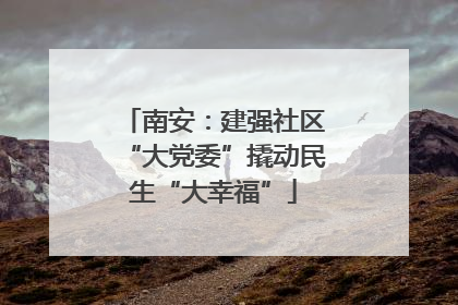 南安：建强社区“大党委”撬动民生“大幸福”