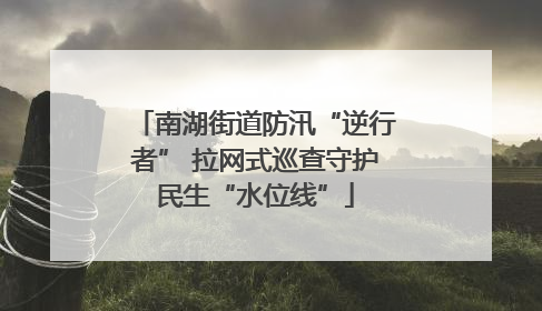 南湖街道防汛“逆行者” 拉网式巡查守护民生“水位线”