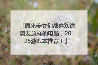 原来美女们都喜欢送男友这样的电脑，2025游戏本推荐！