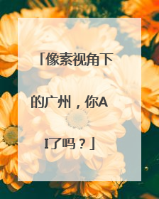 像素视角下的广州，你AI了吗？