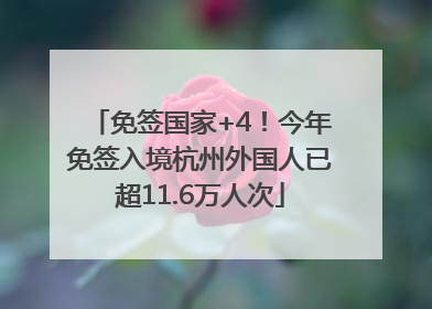免签国家+4！今年免签入境杭州外国人已超11.6万人次