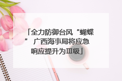全力防御台风“蝴蝶” 广西海事局将应急响应提升为Ⅲ级