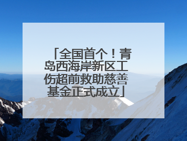 全国首个！青岛西海岸新区工伤超前救助慈善基金正式成立