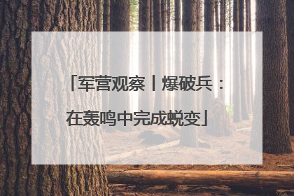 军营观察丨爆破兵：在轰鸣中完成蜕变
