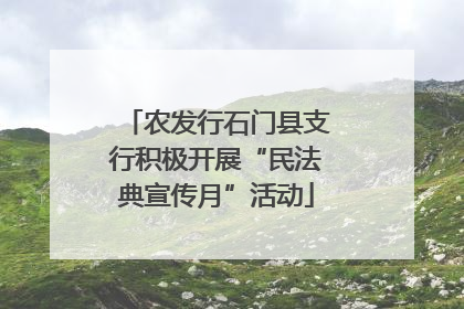 农发行石门县支行积极开展“民法典宣传月”活动