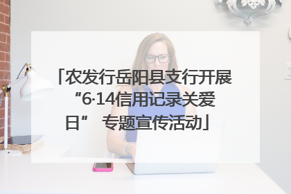 农发行岳阳县支行开展“6·14信用记录关爱日” 专题宣传活动