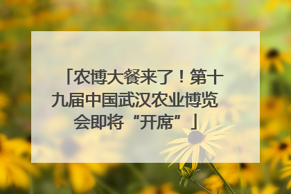 农博大餐来了！第十九届中国武汉农业博览会即将“开席”
