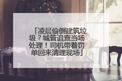 凌晨偷倒建筑垃圾？城管追查当场处理！司机带着罚单回来清理现场
