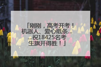 刚刚，高考开考！机器人、爱心纸条……祝18425名考生旗开得胜！