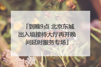 到晚9点 北京东城出入境接待大厅再开晚间延时服务专场