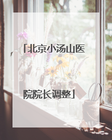 北京小汤山医院院长调整