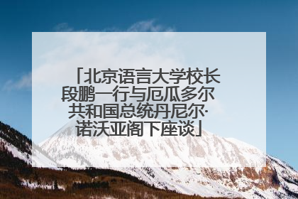 北京语言大学校长段鹏一行与厄瓜多尔共和国总统丹尼尔·诺沃亚阁下座谈