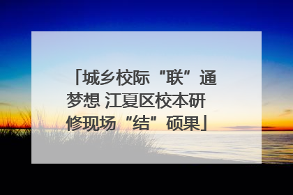 城乡校际“联”通梦想 江夏区校本研修现场“结”硕果