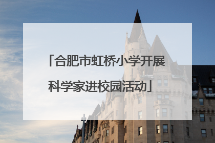 合肥市虹桥小学开展科学家进校园活动