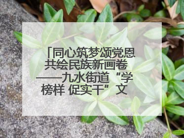 同心筑梦颂党恩 共绘民族新画卷——九水街道“学榜样 促实干”文艺晚会唱响民族团结主旋律