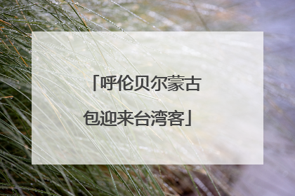 呼伦贝尔蒙古包迎来台湾客