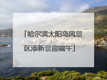 哈尔滨太阳岛风景区添新景迎端午