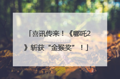 喜讯传来！《哪吒2》斩获“金猴奖”！