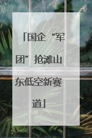 国企“军团”抢滩山东低空新赛道