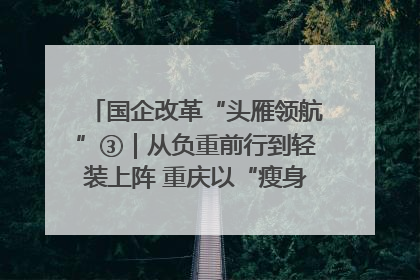 国企改革“头雁领航”③｜从负重前行到轻装上阵 重庆以“瘦身”谋“健体”
