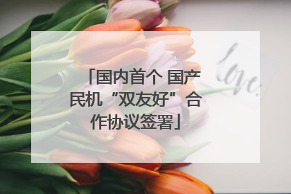 国内首个 国产民机“双友好”合作协议签署