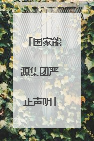 国家能源集团严正声明