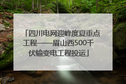 四川电网迎峰度夏重点工程——眉山西500千伏输变电工程投运