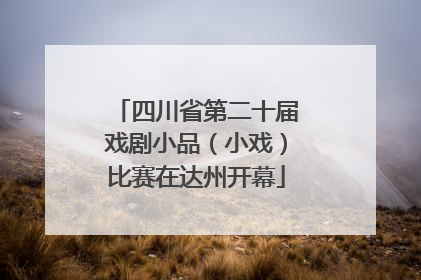 四川省第二十届戏剧小品（小戏）比赛在达州开幕