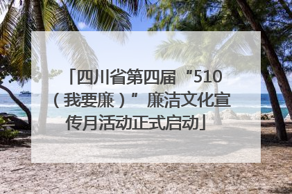 四川省第四届“510（我要廉）”廉洁文化宣传月活动正式启动