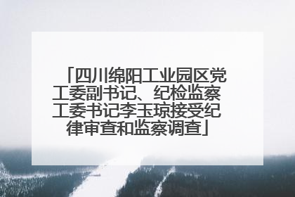 四川绵阳工业园区党工委副书记、纪检监察工委书记李玉琼接受纪律审查和监察调查