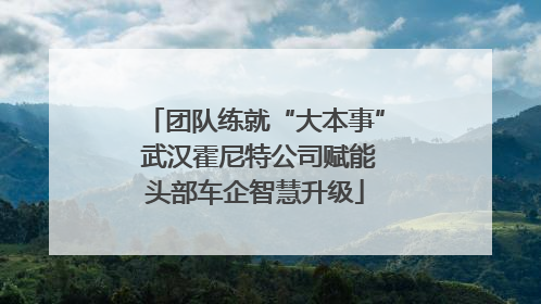 团队练就“大本事” 武汉霍尼特公司赋能头部车企智慧升级
