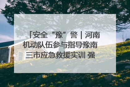 安全“豫”警｜河南机动队伍参与指导豫南三市应急救援实训 强化协同作战效能
