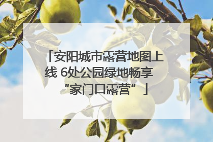 安阳城市露营地图上线 6处公园绿地畅享“家门口露营”