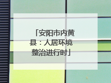 安阳市内黄县：人居环境整治进行时
