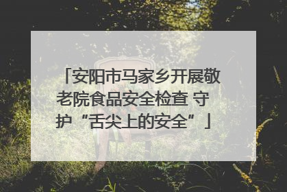 安阳市马家乡开展敬老院食品安全检查 守护“舌尖上的安全”