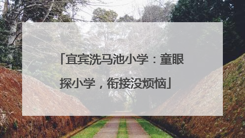 宜宾洗马池小学：童眼探小学，衔接没烦恼
