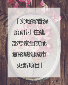 实地察看深度研讨 住建部专家组实地复核城阳城市更新项目