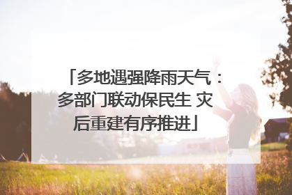 多地遇强降雨天气：多部门联动保民生 灾后重建有序推进