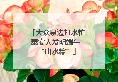 大众泉边打水忙 泰安人发明端午“山水粽”
