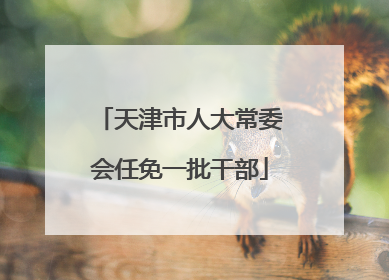 天津市人大常委会任免一批干部