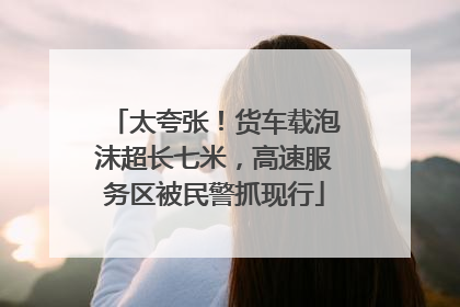 太夸张！货车载泡沫超长七米，高速服务区被民警抓现行