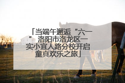 当端午邂逅“六一” 洛阳市洛龙区一实小宜人路分校开启童真欢乐之旅