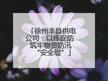 徐州丰县供电公司：以练促防 筑牢物资防汛“安全堤”