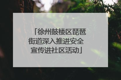 徐州鼓楼区琵琶街道深入推进安全宣传进社区活动